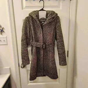 New York & Company Wool Grey Hooded Coat Size 4 #S466
